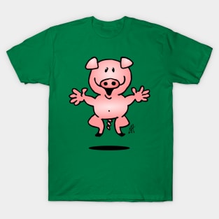 Jumping pig T-Shirt